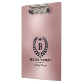 Roos-gouden achtergrond-Laurel Wreath Klembord (Links)