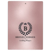 Roos-gouden achtergrond-Laurel Wreath Klembord (Achterkant)