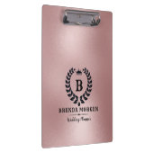 Roos-gouden achtergrond-Laurel Wreath Klembord (Rechts)