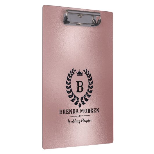 Roos-gouden achtergrond-Laurel Wreath Klembord (Rechts)