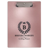 Roos-gouden achtergrond-Laurel Wreath Klembord (Voorkant)