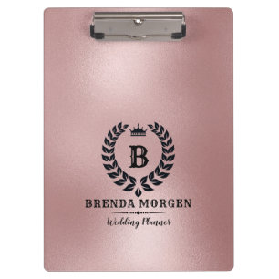 Roos-gouden achtergrond-Laurel Wreath Klembord