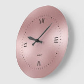 Roos-gouden achtergrond-monogram vormgeven grote klok (Hoek)