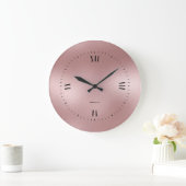 Roos-gouden achtergrond-monogram vormgeven grote klok (Huis)