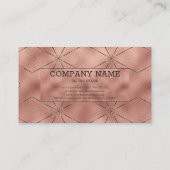 Roos gouden achtergrond visitekaartje (Achterkant)