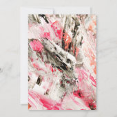 Roos gouden acryl penseelstreken meisje baby showe kaart (Achterkant)