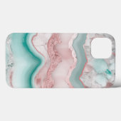 Roos gouden agaatpatroon Case-Mate iPhone case (Achterkant (horizontaal))