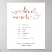 roos gouden agenda Wedding Sign Poster (Voorkant)