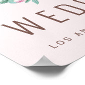 Roos gouden ampersand roze welkomstbord poster (Hoek)