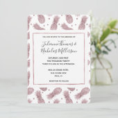 Roos gouden anananas Wedding Invitae Kaart (Staand voorkant)