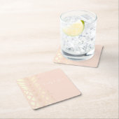  roos gouden anananas & zwarte roze kartonnen onderzetters (Insitu)