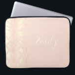 roos gouden anananas & zwarte roze laptop sleeve<br><div class="desc">Elegant en modern faux roos gouden anananas.</div>