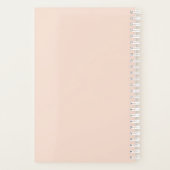 roos gouden anananas & zwarte roze planner (Achterkant)