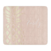  roos gouden anananas & zwarte roze snijplank (Voorkant)