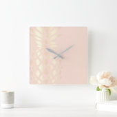  roos gouden anananas & zwarte roze vierkante klok (Huis)