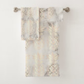 roos gouden anananassegels van koper bad handdoek (Insitu)