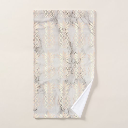 roos gouden anananassegels van koper bad handdoek (Handdoek)