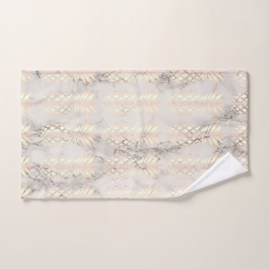 roos gouden anananassegels van koper bad handdoek (Handdoek)