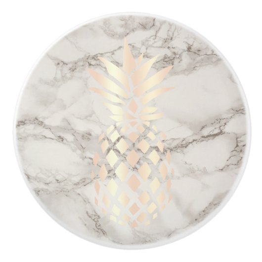  roos gouden anananassegels van koper keramische knop (Voorkant)