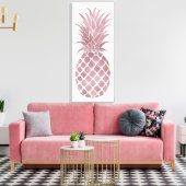 Roos gouden ananas canvas afdruk (Insitu (Woonkamer))