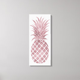 Roos gouden ananas canvas afdruk