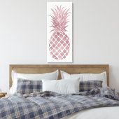Roos gouden ananas canvas afdruk (Insitu (Slaapkamer))