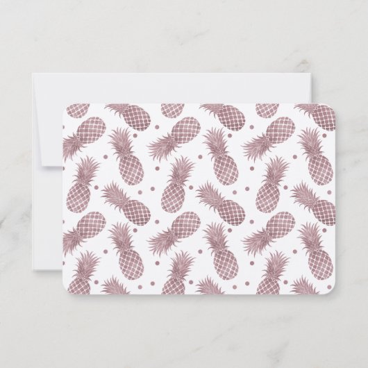 Roos gouden ananas RSVP (Achterkant)