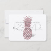 Roos gouden ananas RSVP (Voorkant)