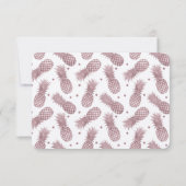 Roos gouden ananas RSVP Kaartje (Achterkant)