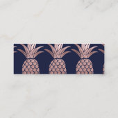 Roos Gouden Ananas Trouwwebsite RSVP Kaarten Mini Visitekaartje (Achterkant)