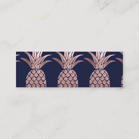 Roos Gouden Ananas Trouwwebsite RSVP Kaarten Mini Visitekaartje (Achterkant)