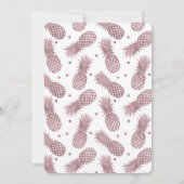 Roos gouden ananas vrijgezellenfeest kaart (Achterkant)