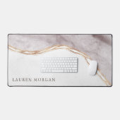 roos gouden art deco modern monogram bureaumat (Keyboard & Muis)