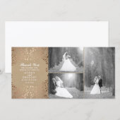 Roos gouden baby's adem bruiloft foto dank u bedankkaart (Voorkant / Achterkant)