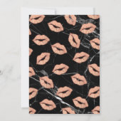 Roos Gouden Bachelorette Party Kus met marmer Kaart (Achterkant)