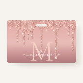 Roos gouden badge Sjabloon met aangepaste naambrie (Voorkant)