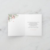 Roos Gouden Ballon Baby shower Dank u Bedankkaart (Binnen)