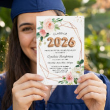 Roos Gouden Ballon Font Klasse van 2025 Afstuderen