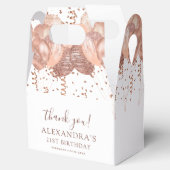 Roos gouden ballonnen dank u 21e verjaardagsfeestj bedankdoosjes (Geopend)