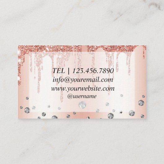 Roos gouden ballonnen feestplanner chique hedendaa visitekaartje (Achterkant)