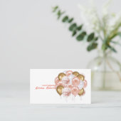 Roos gouden ballonnen Moderne Visitekaartje (Staand voorkant)