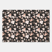 Roos gouden bijen en bloemen inpakpapier vel (Voorkant 2)