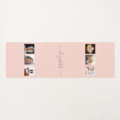 Roos gouden blauwe fotocollage, naamscript yogamat (Achterkant (horizontaal))