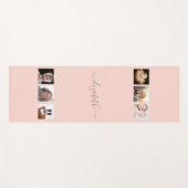 Roos gouden blauwe fotocollage, naamscript yogamat (Voorkant (horizontaal))