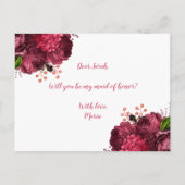 Roos gouden bloem zal je mijn eerwraak zijn uitnodiging briefkaart (Achterkant)