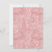 Roos Gouden Bloemen Blush Glitter Baby shower Kaart (Achterkant)