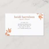 Roos Gouden Bloemen Logo op Witte Salon Loyaliteit Klantenkaartje (Achterkant)