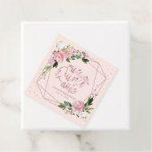 Roos Gouden Bloemen Quinceanera Bedankjes Labels (In situ)