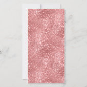 Roos Gouden Bloemen Quinceañera Foto Dank u kaart (Achterkant)