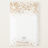 Roos gouden bloemenglitter eucalyptus monogram 202 planner (Achterkant)